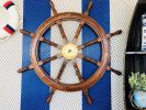 Deluxe Class Wood and Brass Decorative Ship Wheel 36""