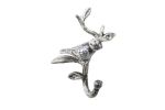 Rustic Silver Cast Iron Decorative Bird Hook 6&quot;