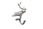 Rustic Silver Cast Iron Decorative Bird Hook 6&quot;