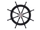 Deluxe Class Wood and Chrome Pirate Ship Steering Wheel 36""