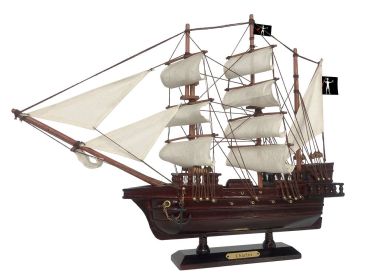 Wooden John Halsey's Charles White Sails Pirate Ship Model 20""