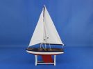 Wooden Decorative American Model Sailboat 12""