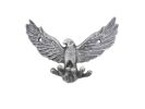 Rustic Silver Cast Iron Flying Eagle Decorative Metal Talons Wall Hooks 6""