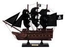 Wooden Captain Hooks Jolly Roger from Peter Pan Black Sails Model Pirate Ship 12""