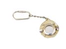 Solid Brass Porthole Mirror Key Chain 5""