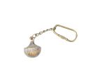 Solid Brass Seashell Keyring 5""