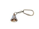 Solid Brass Bell Key Chain 4""