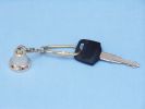 Solid Brass Bell Key Chain 4""