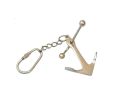 Solid Brass Admiralty Pattern Anchor w/Stock Key Chain 6&quot;