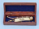 Solid Brass/Copper Bosun Whistle 6"" w/ Rosewood Box