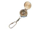 Solid Brass Compass w/Lid Key Chain 5&quot;