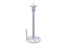 Whitewashed Cast Iron Texas Star Kitchen Paper Towel Holder 16""