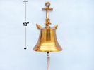 Brass Plated Hanging Anchor Bell 12&quot;