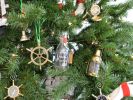 USS Constitution Model Ship in a Glass Bottle Christmas Tree Ornament