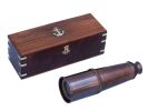 Deluxe Class Admiral's Antique Copper Spyglass Telescope With Rosewood Box 27""