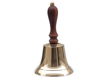 Brass Plated Hand Bell 7""