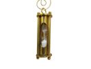 Solid Brass Hour Glass Christmas Ornament 5""