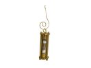 Solid Brass Hour Glass Christmas Ornament 5""