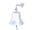 Brushed Nickel Hanging Ship's Bell 15""