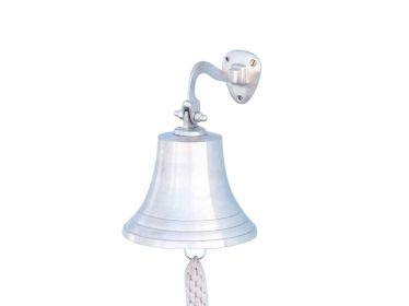 Brushed Nickel Hanging Ship's Bell 9""