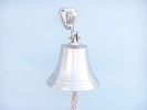 Brushed Nickel Hanging Ship's Bell 11""