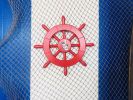 Red Decorative Ship Wheel With Seagull 12""