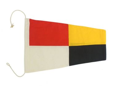 Number 9 - Nautical Cloth Signal Pennant Decoration 20""