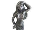 Antique Silver Cast Iron Mermaid Hook 6""