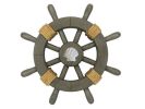 Antique Decorative Ship Wheel With Seashell 12""