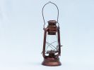 Antique Copper Hurricane Oil Lantern 19""