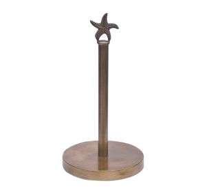 Antique Brass Starfish Paper Towel Holder 16""