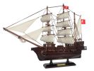 Wooden Henry Avery's Fancy White Sails Pirate Ship Model 20""