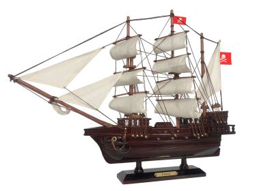 Wooden Henry Avery's Fancy White Sails Pirate Ship Model 20""