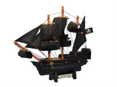 Wooden Calico Jack's The William Model Pirate Ship 7""