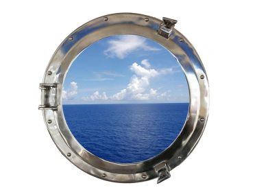 Chrome Decorative Ship Porthole Window 24""