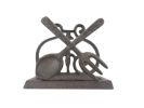 Cast Iron Fork and Spoon Kitchen Napkin Holder 5""