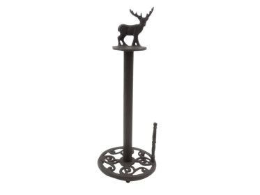 Cast Iron Moose Kitchen Paper Towel Holder 16""