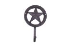 Cast Iron Lone Star Decorative Metal Wall Hook 5""