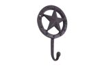 Cast Iron Lone Star Decorative Metal Wall Hook 5""