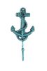 Seaworn Blue Cast Iron Anchor Hook 7""