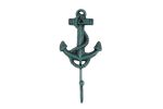 Seaworn Blue Cast Iron Anchor Hook 7""