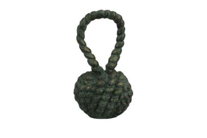 Antique Seaworn Bronze Cast Iron Sailors Knot Door Stopper 10""