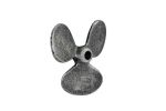 Antique Silver Cast Iron Propeller Paperweight 4""