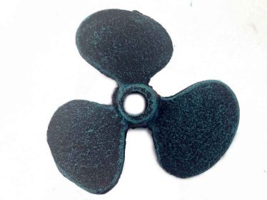 Seaworn Blue Cast Iron Propeller Paperweight 4""