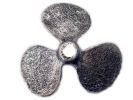 Antique Silver Cast Iron Propeller Paperweight 4""