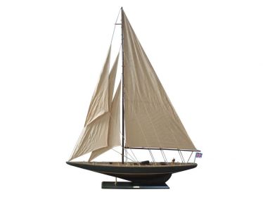 Wooden Rustic Endeavour Model Sailboat Decoration 60""