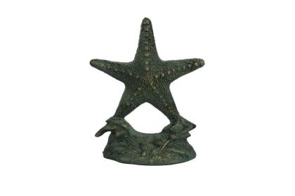 Antique Seaworn Bronze Cast Iron Starfish Door Stopper 11""