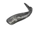 Antique Silver Cast Iron Whale Hook 6""