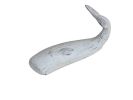 Whitewashed Cast Iron Whale Hook 6""