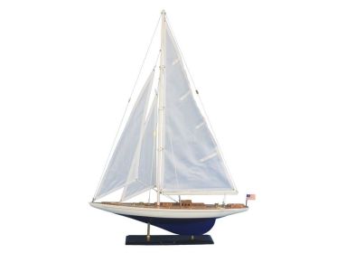 Wooden Enterprise Model Sailboat Decoration 35""